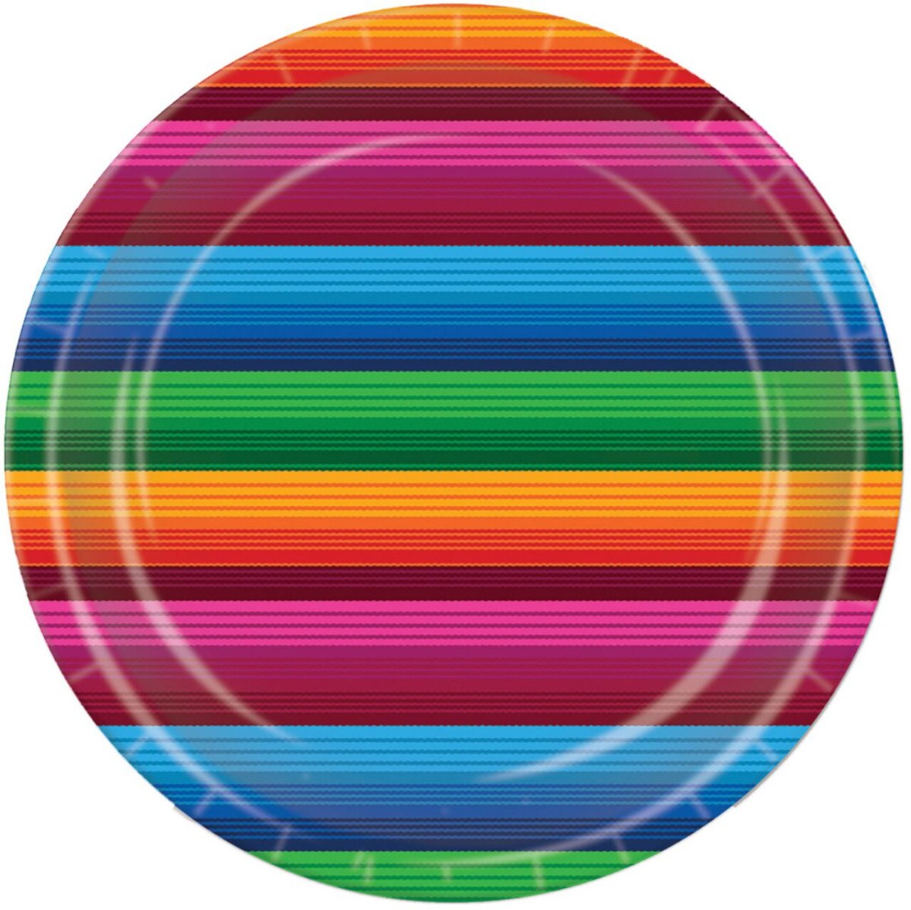 The Costume Center Pack of 8 Pink and Blue Fiesta Party Banquet Dinner Plates 9"